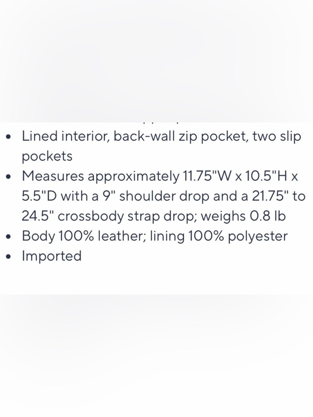 White Leather Shoulder Bag - Picture 7 of 16